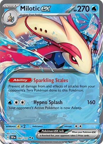 Milotic EX Ultra Rare Surging Sparks 042/191, NM Pokemon Card in Saudi Arabia