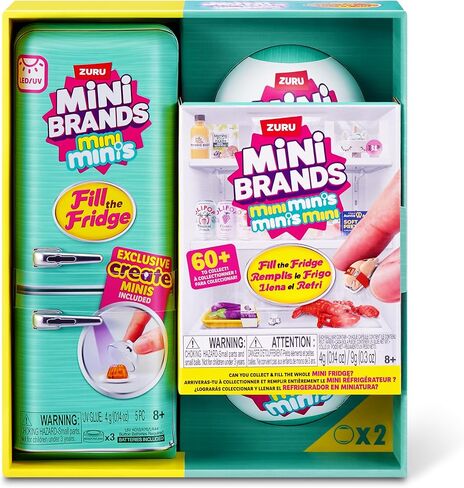 Mini Brands -Fill The Fridge-Series 1-1PK Fill The Fridge PLAYSET S1 and 2PK INT Capsules S1 Combo in Saudi Arabia