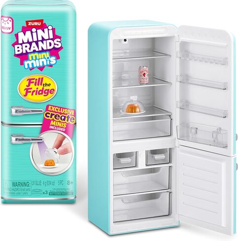 Mini Brands -Fill The Fridge-Series 1-1PK Fill The Fridge PLAYSET S1 and 2PK INT Capsules S1 Combo in Saudi Arabia