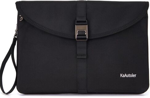 KaAutoler Notary Bag，Double layer Cash Bag, Notary Supplies, DocumentsBag, Money Bank DepositBag with Zipper (Black) in Saudi Arabia