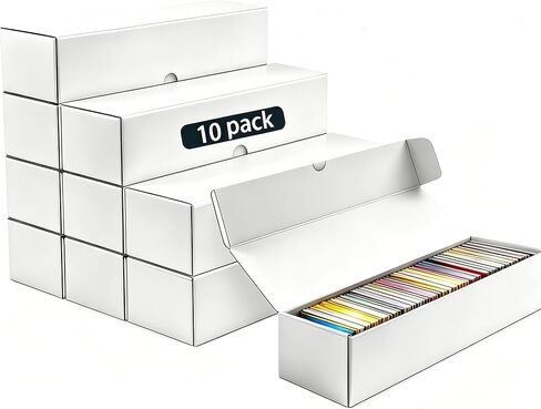Trading Card Storage Box 10-Pack, 1000 Count Heavy Duty Corrugated Cardboard Box - Bulk Organizer for TCG, MTG,Sports & Collectible Cards, 12.8 INCH Horizontal in Saudi Arabia