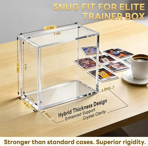 حافظة أكريليك من Elite Trainer Box - حافظة حماية ETB سميكة للغاية متوافقة مع PKMN، غطاء مغناطيسي، مقاوم للأشعة فوق البنفسجية، صندوق تخزين عرض قابل للتكديس لمجموعة PKMN ETB in Kuwait
