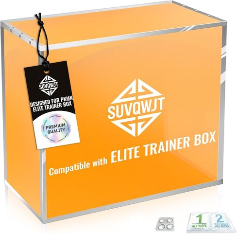 حافظة أكريليك من Elite Trainer Box - حافظة حماية ETB سميكة للغاية متوافقة مع PKMN، غطاء مغناطيسي، مقاوم للأشعة فوق البنفسجية، صندوق تخزين عرض قابل للتكديس لمجموعة PKMN ETB in Kuwait