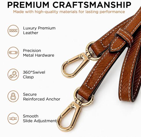 Leather Shoulder Strap Kit, Punch-Free and Anti-Slip Leather Buckle Compatible with Longchamp Mini Bags in Saudi Arabia