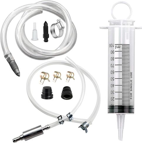 Brake Bleed Kit Hydraulic Disc Clutch Bleeding Tool with 100ml Syringe 50cm Hose One Way Check Valve for Motorcycle Car Repair in Kuwait