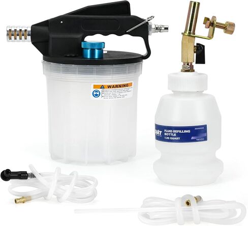 Upgrade 3L Manual Brake Bleeder Kit with 1L Brake Bleed Bottle and 1 Universal Master Cylinder Adapters,Professional Brake Bleeder Fluid Pump Kit Suitable for Most Brake Mast Cylinder Reservoirs in Saudi Arabia