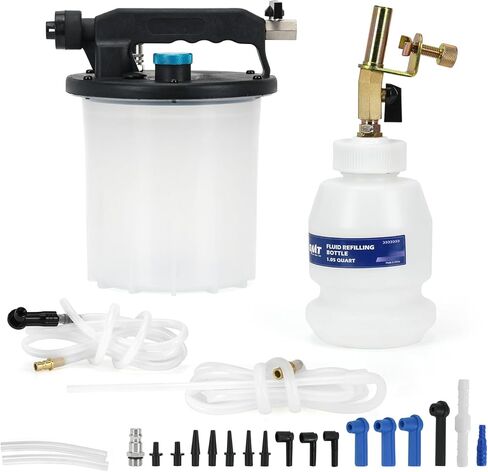 Upgrade 3L Manual Brake Bleeder Kit with 1L Brake Bleed Bottle and 1 Universal Master Cylinder Adapters,Professional Brake Bleeder Fluid Pump Kit Suitable for Most Brake Mast Cylinder Reservoirs in Saudi Arabia