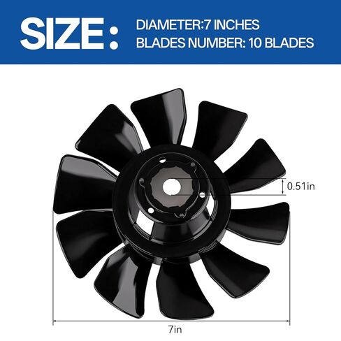 53821 Cooling Fan (7in, 10 Blades) Compatible with Hydro Gear ZT-2200 / ZT-2800 / ZT-3100 / ZT-3200 / ZT-5400 in Saudi Arabia