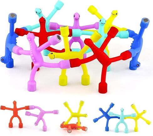 Magnetic Robot Fidget Toys, 10Pcs Magnetic People Figures for Kids, Fidget Travel Toy for Car Airplane Road Trip, Easter Basket Stuffers, Classroom Prizes, Gifts for All Ages, Robot in Saudi Arabia