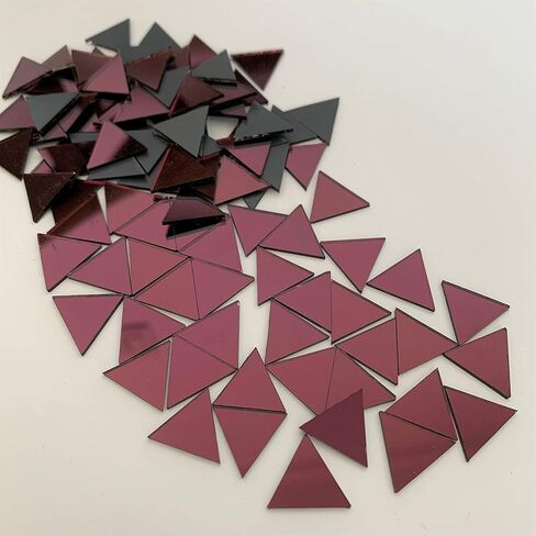 1/2" Inch Small Triangle Mirror Mosaic Tile, Mini Purple Craft Mirrors, 200 Pcs (1/2 Inch) in Saudi Arabia