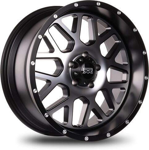 20x9 Mudder Trucker MT859 Mutiny Black with Machined Face 5x5 5x127 ET0 wheel rim in Saudi Arabia