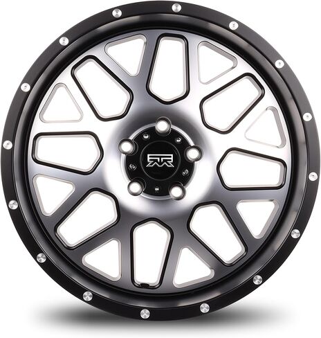 20x9 Mudder Trucker MT859 Mutiny Black with Machined Face 5x5 5x127 ET0 wheel rim in Saudi Arabia