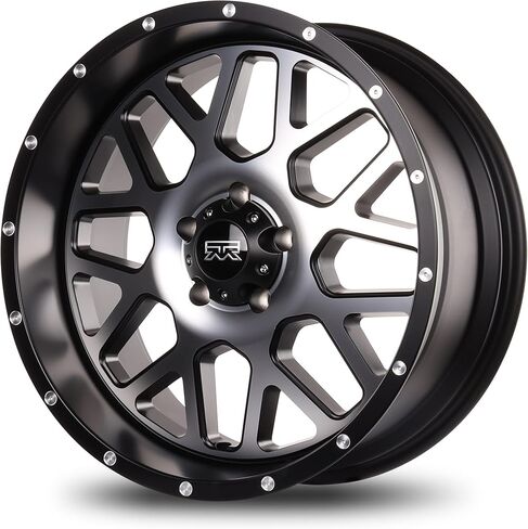20x9 Mudder Trucker MT859 Mutiny Black with Machined Face 5x5 5x127 ET0 wheel rim in Saudi Arabia