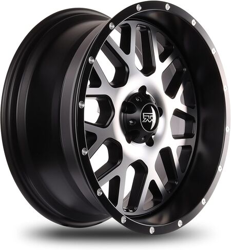 20x9 Mudder Trucker MT859 Mutiny Black with Machined Face 5x5 5x127 ET0 wheel rim in Saudi Arabia
