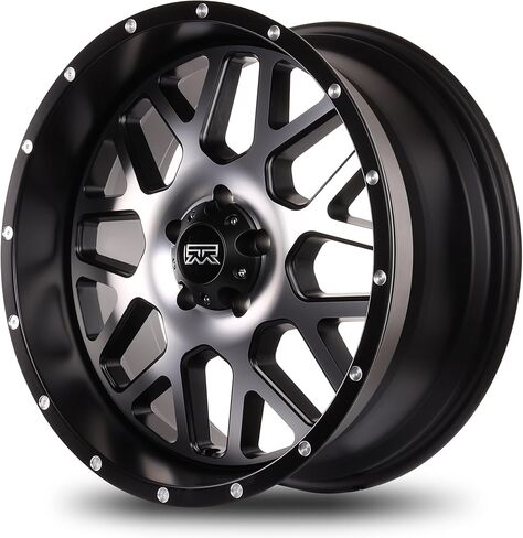 20x9 Mudder Trucker MT859 Mutiny Black with Machined Face 5x5 5x127 ET0 wheel rim in Saudi Arabia