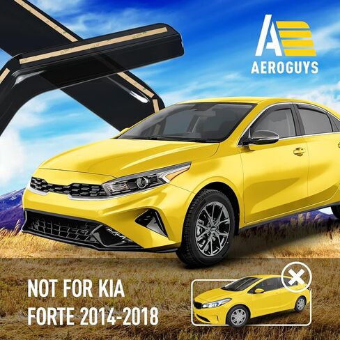 Extra Durable Window Wind Deflectors in-Channel Window Visors Rain Guards Fit for Kia Forte 2019-2024, Sun Visors, Wind Vent for Shades, Exterior Car Accessories - 4 pcs. AG1020 in Saudi Arabia