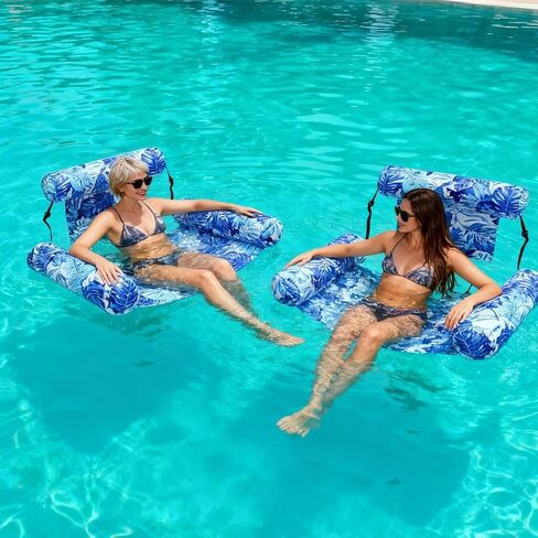 2 Pack Inflatable Pool Float for Adults – Heavy Duty Floating Lounge Chair & Pool Noodle for Summer, Beach, Lake & Pool Parties – Comfortable Water Lounge for Relaxing & Fun in Saudi Arabia