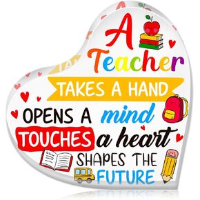 Teacher Appreciation Gifts - End of The Year Teacher Gifts for Women Best Teacher Retirement Gifts Appreciation Teacher Paperweight Keepsake Thank You Gifts for Daycare Teachers from Students in Kuwait