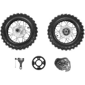 2.50-10 مجموعة العجلات الأمامية والخلفية 2.5-10 إطارات إطارات لهوندا CRF50 XR50 BBR KLX دراجة الطرق غير الممهدة 15 بوصة عجلات مصنوعة من خليط معدني الترباس المباشر على الاستبدال in Kuwait