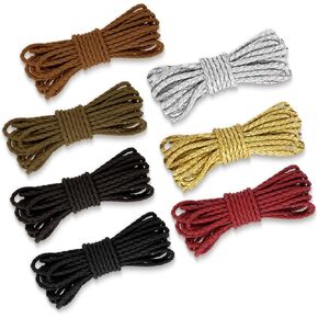 38.3 Yard Braided Leather Cord, 4mm Round Braided PU Leather Strap Bolo Tie Cording, 7 Color Antique Braiding Leather Strips Rope Lace for DIY Crafts Jewelry Bracelet Necklace Beading String in Saudi Arabia