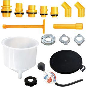 No-Spill Coolant Funnel Kit with Coolants Tester, Spill-Proof Auto Radiator Fill Funnel Kit, Car Fluid & Oil Funnels Flush Tool with Adapters, Vehicle Funnels Bleeder Accessories (15PCS&Tester) in Saudi Arabia