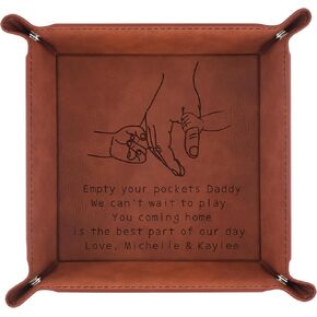 Personalized Fathers Day Dad Gifts for Husband Dad - Red - Personalized Tray for Fathers Day Dad Gifts from Daughter Son Wife Kids, Dad Birthday Gift, Husband, Step Dad, Bonus Dad, Men in Saudi Arabia