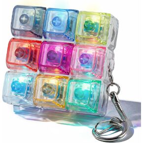 Keyboard Fidget Toy, Clicker Keyboard Fidget Keychain with LED Lights, 9-in-1 Keyboard Decompression Button Finger Clicker Toys, Button Stress Relief Fidget for Adult to Relief Stress in Kuwait