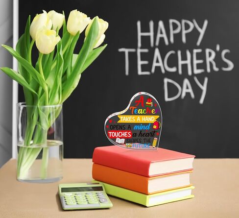 Teacher Appreciation Gifts - End of The Year Teacher Gifts for Women Best Teacher Retirement Gifts Appreciation Teacher Paperweight Keepsake Thank You Gifts for Daycare Teachers from Students in Kuwait