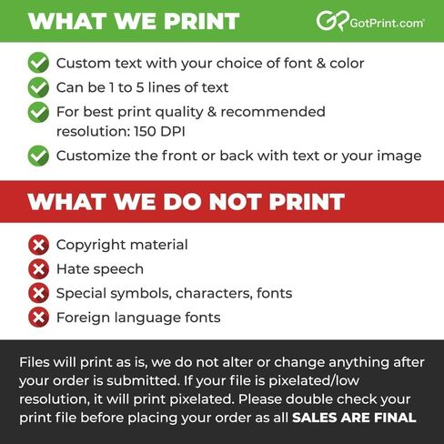 GotPrint 2"x3.5" Custom Business Cards, Upload Your Own Logo or Photo, Personalized Glossy Cards for Small Businesses, 500 Qty in Saudi Arabia