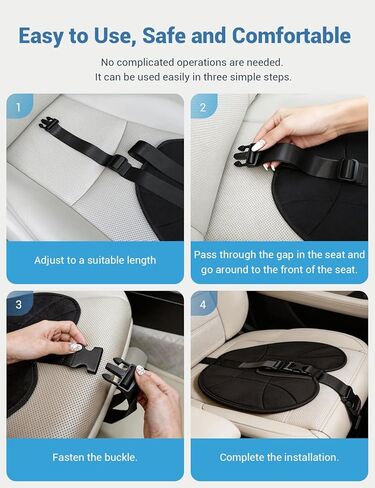 Car Seat Cushion for Pregnancy Driving, Automotive Seat Pad with Non-Slip Bottom & Adjustable Strap – Pregnancy & Post-Surgery Relief Seat Cushion, Relieve Abdominal Discomfort,Fits All Car Seats in Saudi Arabia