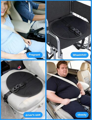 Car Seat Cushion for Pregnancy Driving, Automotive Seat Pad with Non-Slip Bottom & Adjustable Strap – Pregnancy & Post-Surgery Relief Seat Cushion, Relieve Abdominal Discomfort,Fits All Car Seats in Saudi Arabia