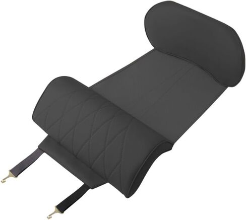 Car Seat Leg Extension with Lumbar Support, Extension Pad for General Motors Car Seats, Leg and Waist Support for Car Travel, Nappa Leather Memory Foam (Black) in Saudi Arabia