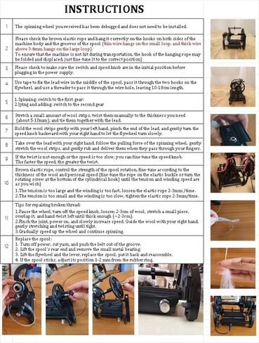 Household Electric Spinning Wheel, 800RPM Mini Wool Spinning Wheel, Forward/Reverse Switching & ​​ Capacity 4oz/120G, for Wool Fibre Twisting in Saudi Arabia