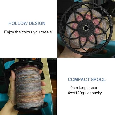 Electric Spinning Wheel,12V Wool Fibre Spinning Wheel,Adjustable Speed,Yarn Spinning Wheel,800rpm Max Speed,4oz Capacity,Forward and Reverse Switching,Black in Saudi Arabia