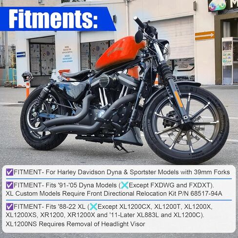 39mm Windshield Clamps Mounting Brackets Kit for Harley Sportster XL 883 1200 1988-2022, Dyna 1991-2005 (Low Rider/Super Glide/Wide Glide) in Saudi Arabia