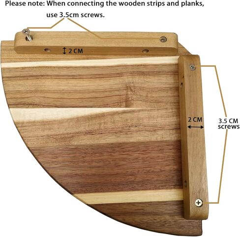 Floating Corner Shelve, 10 Inch Acacia Wood Corner Shelf Set of 2, Corner Shelf Wall Mounted for Living Room, Bedroom, Bathroom, Office, Kitchen (Acacia Wood) in Saudi Arabia