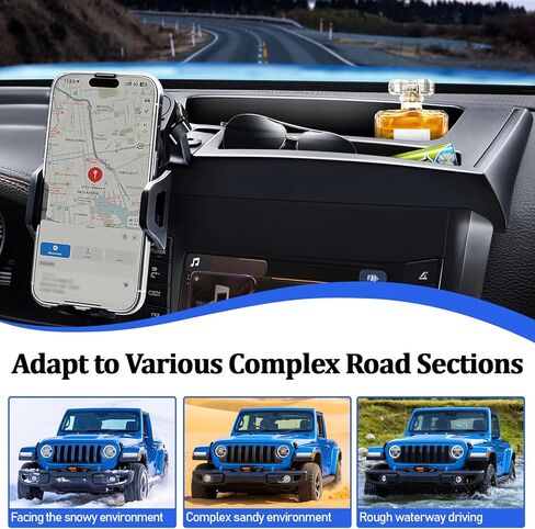 Dashboard Storage Box with Phone Mount for Jeep Wrangler JK JKU 2011-2018, Multi-Mount Dash Tray Organizer, Rugged & Non-Slip Universal Phone Holder(Not for JL/JLU/JT) in Saudi Arabia