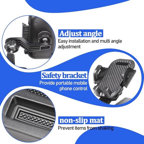 Dashboard Storage Box with Phone Mount for Jeep Wrangler JK JKU 2011-2018, Multi-Mount Dash Tray Organizer, Rugged & Non-Slip Universal Phone Holder(Not for JL/JLU/JT) in Saudi Arabia