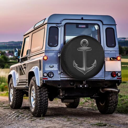 غطاء إطار احتياطي مرساة بحرية مقاوم للطقس ومقاوم للغبار مناسب لمقطورة RV SUV شاحنة تخييم مقطورة قارب السفر 13 بوصة in Kuwait