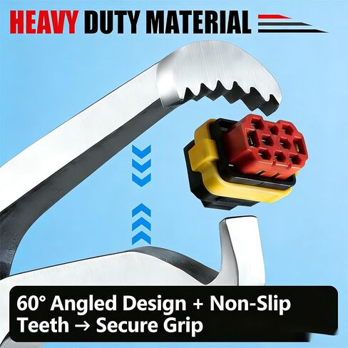 Automotive Electrical Disconnect Pliers Set,3PCS Automotive Electrical Connector Removal Tool,Connector Removal Tool for Cars, Trucks & SUVs,Mechanic Tools Kit Includes Straight & 60°Jaw in Saudi Arabia