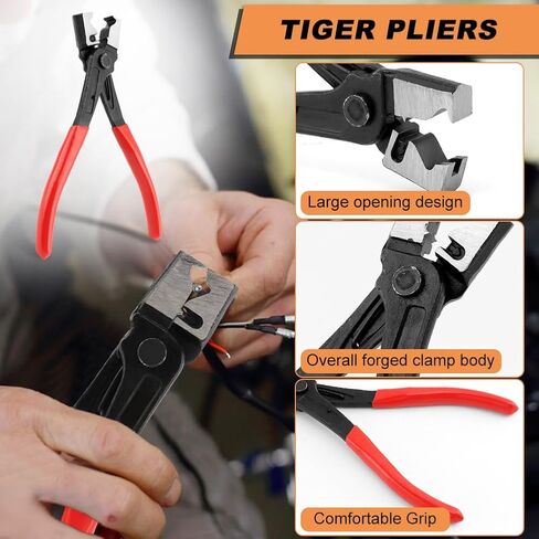 4 Pieces Electrical Disconnect Pliers for Cars, Automotive Electrical Connector Disconnect Tool and Connector Separator and Hose Clamp Pliers with Terminal Removal Tool Kit in Saudi Arabia