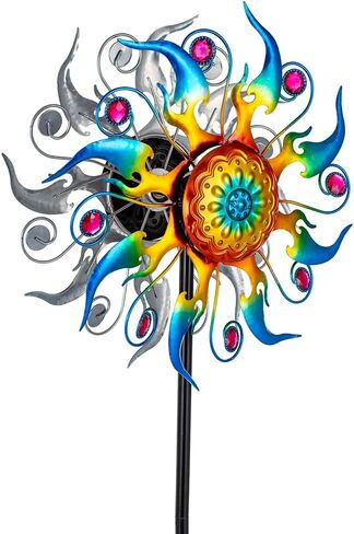 Wind Spinners Outdoor, Kinetic Wind Sculptures & Spinners, Poinsettia Flower Metal Wind Spinners for Yard and Garden in Kuwait
