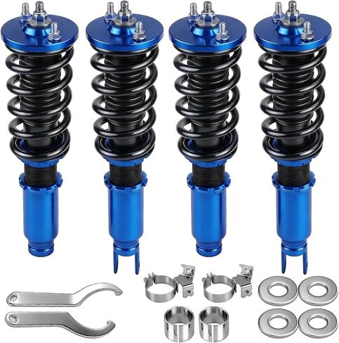 طقم خفض تعليق Coilovers قابل للتعديل متوافق مع Honda Civic 1996-2000 CRX 89-91 Delsol 93-97 Acura Integra 94-01 | دعامات امتصاص النوابض اللولبية (أزرق) in Kuwait