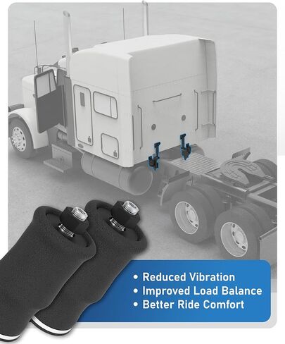 2 قطعة حقيبة زنبركية هوائية للكابينة لشاحنات Peterbilt 379 (تحل محل Firestone W02-358-7036 / Peterbilt 29-03200 / T81-6000) in Kuwait