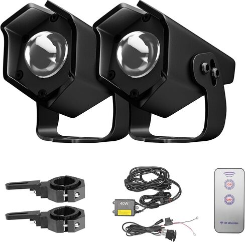 أضواء سوط LED بدون سوط لـ UTV ATV، IP68 مصابيح سوط ليزر RGBW مقاومة للماء مع ضوء مطاردة عن بعد RF، إشارة الفرامل/الانعطاف، قاعدة زنبركية، مناسبة لشاحنة Polaris RZR Can-Am Maverick X3 CF Moto Kawasaki SXS in Kuwait