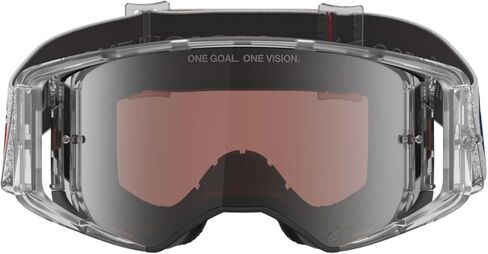 Alpinestars Supertech Vision Merica Motocross Goggles with Mirror Lens for Off-Road Riding (Red/Blue/Mirror Silver/Cooper, One Size) in Kuwait