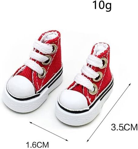 1 Pair Mini Fingerboard Skate Shoes - Red Realistic Tiny Shoes for Finger Breakdance, 3.5cm/1.37in in Kuwait
