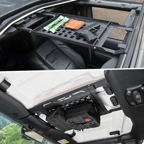 لوحة مولي لحامل السقف الصلب متوافقة مع 2018-2024 Jeep Wrangler JL JLU و2020-2024 Gladiator JT 4 أبواب، رف سقف علوي لتخزين البضائع (نماذج السقف الصلب فقط) in Kuwait