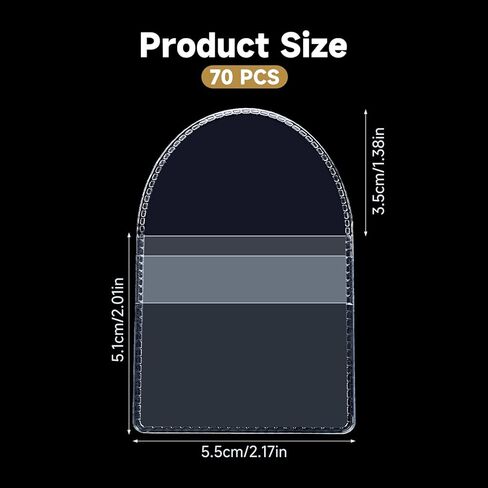 70 Pcs Single Pocket Coin Sleeves, Individual Sleeves Single Pocket Holders Flips Clear Coins Protectors Plastic Holders Flips Coins Storage Pouches for Coin Currency Bills Collectors 2.2 x 2.2 in Saudi Arabia