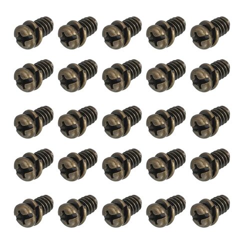 20 Pack Ceiling Fan Blade Screws, 1/4"-20 x 3/8" Phillips Pan Head Carbon Steel Replacement Screws for Lighted Ceiling Fan Blade Arms and Motor Hardware, Brass Tone in Saudi Arabia